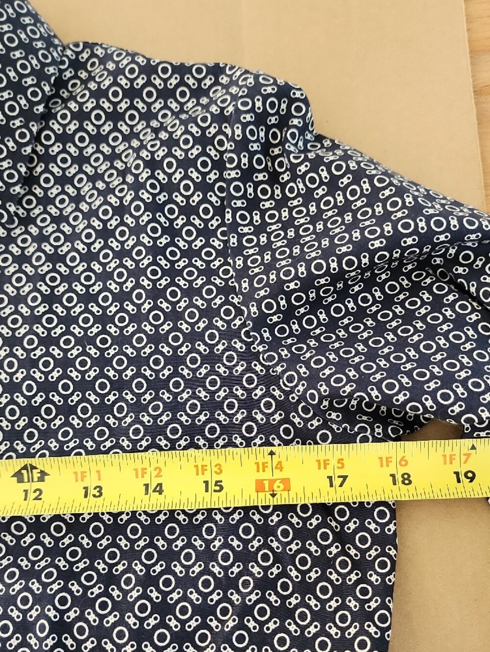 Brooks Brothers Navy Printed Long-Sleeve Shirt Dress - Picture 9 of 10